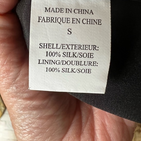 Theory black Silk spaghetti strap mini babydoll ruffle top size small EUC - Picture 4 of 8